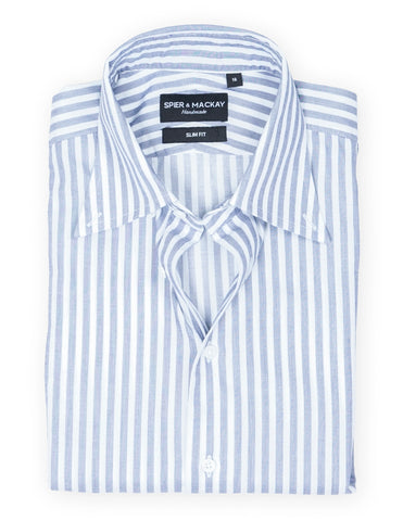 Spier & MacKay - Blue/White Striped BD. Shirt 41