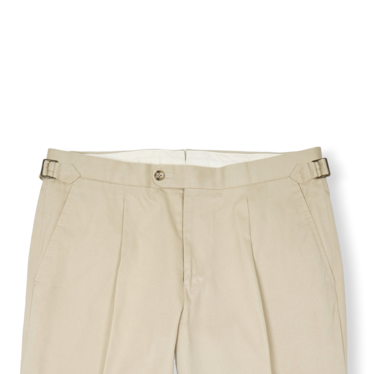 Beige High Rise Tailored Pants