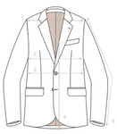 Del Mare - Navy Striped Loro Piana Flannel Wool/Cashmere Sports Jacket 50
