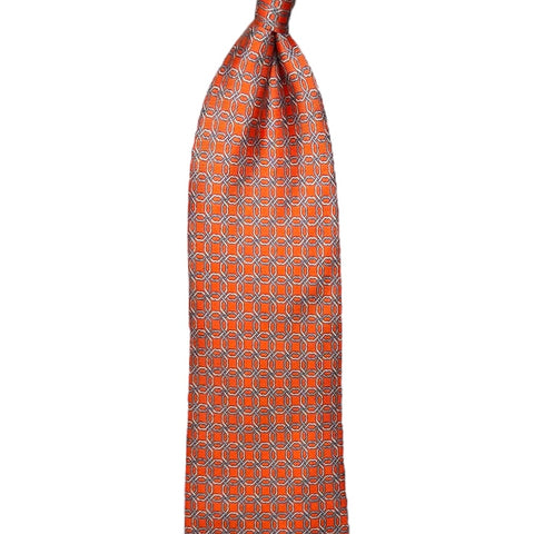 T.M. Lewin - Printed Orange Silk Tie