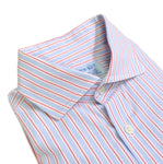 Hilditch & Key - Light Blue Striped Poplin Cotton Shirt 41 Reg