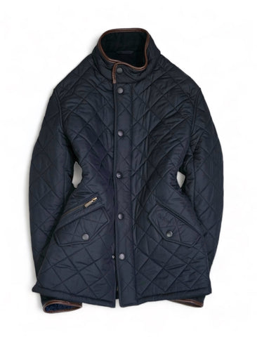 Barbour - Navy Quilted Powell Jacket S