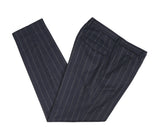J.Lindeberg - Midnight Blue Multi Striped Super 110's Flannel Wool Suit 48