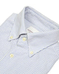 Shirtonomy - Blue/White Striped OCBD Shirt 39