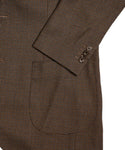 D+L.J. - Dark Brown Checked Wool Sports Jacket 50