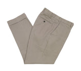 Cavour - Taupe High Rise Cotton Trousers 46