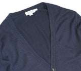 Sunspel - Navy Cardigan Merino Wool Knit S