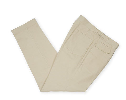 Stoffa - Beige High Rise Cotton Trousers 50