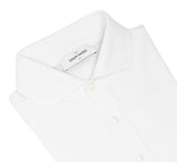 Gran Sasso - White Cotton Pique Popover Shirt 50