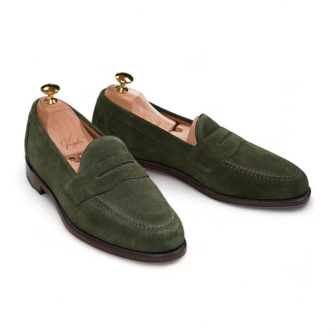 Loake - Forest Green Imperial Suede Penny Loafers UK 8,5 / EU 42,5