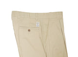 Eagle - Beige High-Rise Pleated Cotton Trousers 48