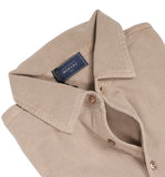 Moreau - Khaki Pique One-Piece Collar Popover Shirt S-XL