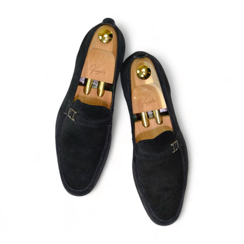 Fratelli Rossetti - Navy Suede Slip-on Loafers UK 8 / EU 42