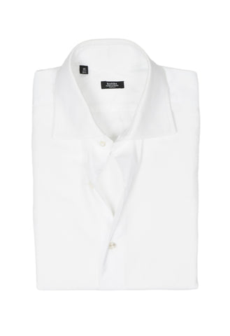 Barba Napoli - White Cotton Pique Shirt 39
