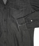 Mastricamiciai - Washed Black Western Denim Shirt 38