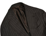 Orazio Luciano - Brown Chalk Striped Virgin Wool Flannel Suit 50