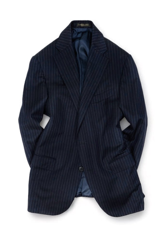 Corneliani - Navy Pinstripe Virgin Wool Suit 50