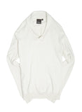 Oscar Jacobson - Off-white Cotton Shawl Collar Knit M