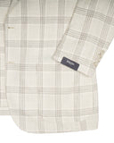 Barba Napoli - Off-White Checked Linen/Virgin Wool Sports Jacket 52