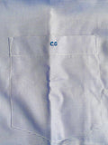 Moreau - Blue Mini Houndstooth Cotton Shirt 43