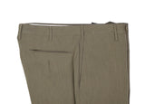 Incotex - Olive Cotton Mid-Rise Trousers 48