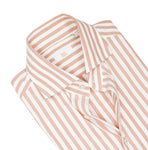 100 Hands - Peach Striped Poplin Cotton Shirt 39