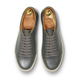 Sweyd - Steel Grey Grained Leather Sneakers EU 42