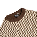 Brown/Beige Houndstooth Wool Knit M