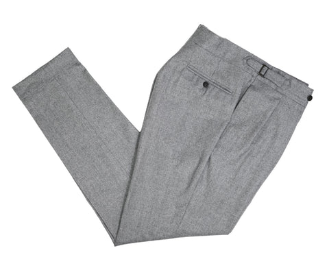 Eidos - Grey Wool Flannel High Rise Trousers 50