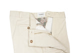Incom - Cream High-Rise Pleated Heavy Cotton Trousers 50