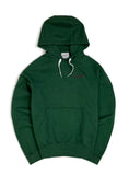 Drake's - Dark Green Heavy Cotton Hooded Raglan Sweatshirt M