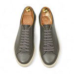 Sweyd - Steel Green Grained Leather Sneakers EU 42