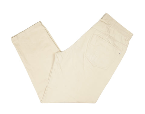 Conte Of Florence - Beige Cotton Twill 5-Pocket Trousers 50