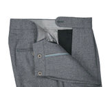 Götrich – Mid Grey Pleated High-rise Worsted Flannel Trousers Unhemmed 46