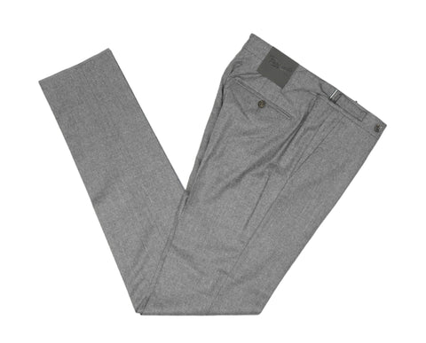 Marco Pescarolo - Grey Flannel Wool Trousers 46 Unhemmed