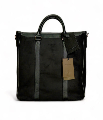 Baron - Black Suede Tote Bag