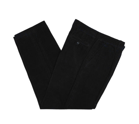 European Project - Navy High-Rise Pleated Corduroy Cotton Trousers 48
