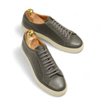 Sweyd - Steel Green Grained Leather Sneakers EU 42
