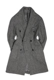 Rose & Born - Grey Herringbone DB Wool Polo Coat 48