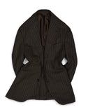 Orazio Luciano - Brown Chalk Striped Virgin Wool Flannel Suit 50