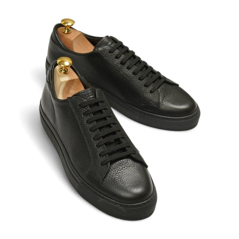 Sweyd - Black Graind Leather Sneakers EU 42