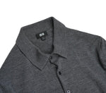 Uniqlo - Grey Wool Long Sleeve Polo S