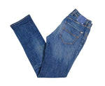 Tramarossa - Mid Blue Mid Rise 5-Pocket Jeans 30/32