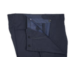Z Zegna - Navy Pleated High Rise Suit Trousers 52