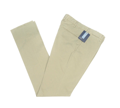 Incotex - Royal Batavia Light Khaki Cotton Mid-Rise Trousers 48