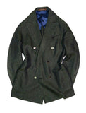 Oscar Jacobson - Dark Green DB. Linen Sports Jacket 50 Long