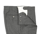Blugiallo - Dark Green DB. Loro Piana Sweet Felt Flannel Wool Suit Extra Trousers 48 Long