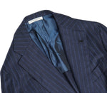 Orazio Luciano - Navy Chalk Striped Virgin Wool Flannel Suit 50