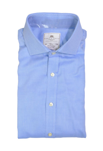 Hawes & Cutris - Light Blue Twill Cotton Shirt 41 Reg