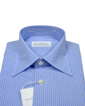 Avino Napoli - Blue Checked Cotton Spread Shirt 40/43